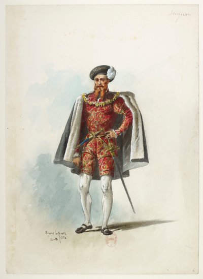 Saint-Saëns - Enrique VIII - Maquetas de disfraces - Lacoste - 6. Señor de Eugene Lacoste